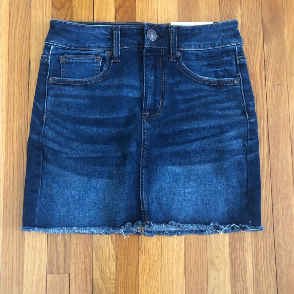 Dark Blue Denim Skirt from American Eagle